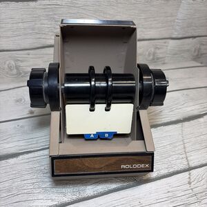 VTG Rolodex Metal Rotary Address Business Card File Organizer #1753